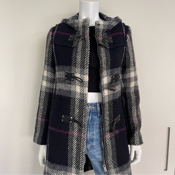 AUTHENTIC BURBERRY LONDON Plaid Check Hooded Toggle Duffle Coat - Picture 4 of 12